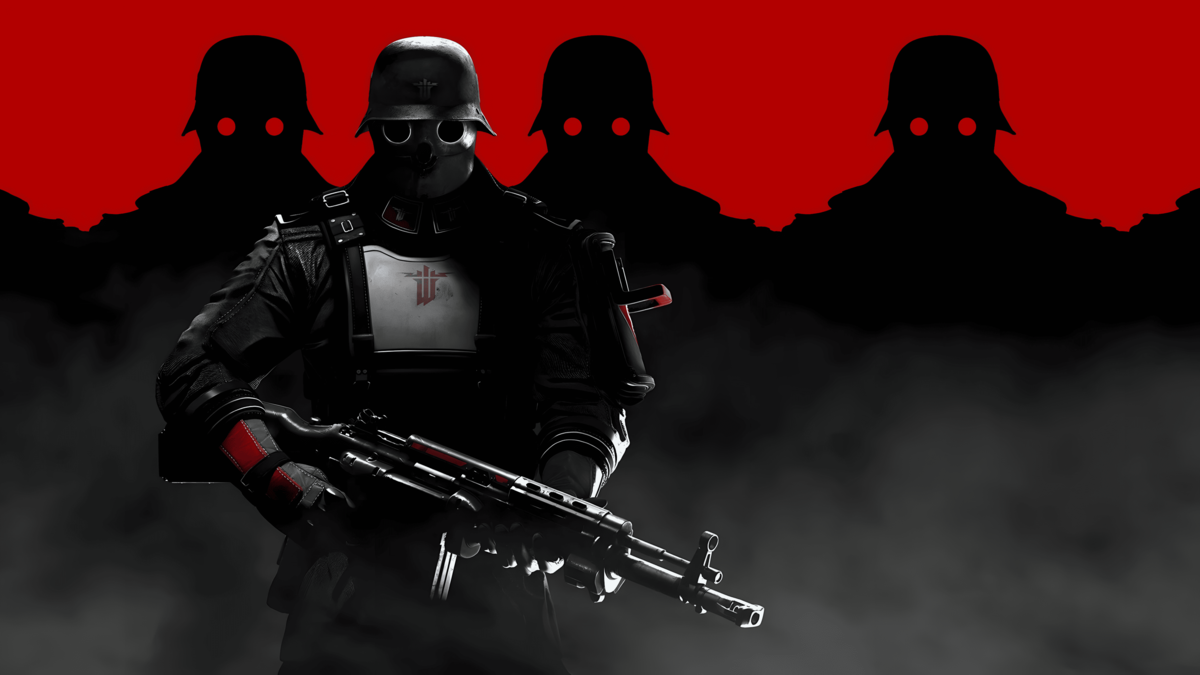 Wolfenstein The New Order — шутер от первого лица, логотип игры в стиле альтернативной истории